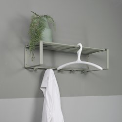 Dinex - Hattehylde i stvet grn metal, bredde 70 cm.