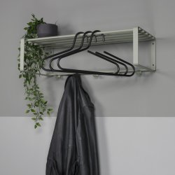 Dinex - Hattehylde i stvet grn metal, bredde 70 cm.