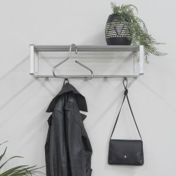 Dinex - Hattehylde i nikkel, bredde 70 cm.