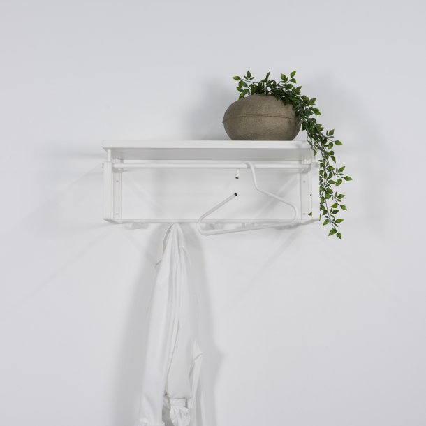 Dinex - Hattehylde i hvid metal og hvidt tr