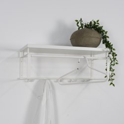 Dinex - Hattehylde i hvid metal og hvidt tr