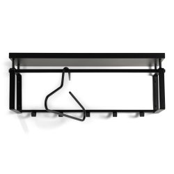 Dinex - Hattehylde i sort metal og sort tr