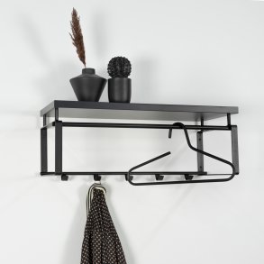 Dinex - Hattehylde i sort metal og sort tr