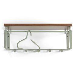 Dinex - Hattehylde i stvet grn metal og valnd