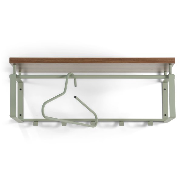 Dinex - Hattehylde i stvet grn metal og valnd