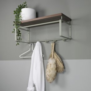 Dinex - Hattehylde i stvet grn metal og valnd