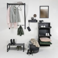 Swung - Hattehylde i sort metal, vghngt