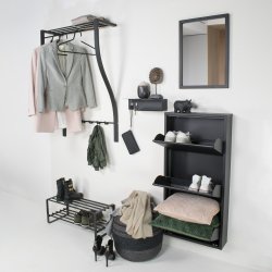 Swung - Hattehylde i sort metal, vghngt