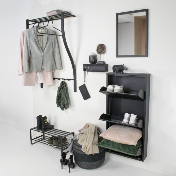 Swung - Hattehylde i sort metal, vghngt