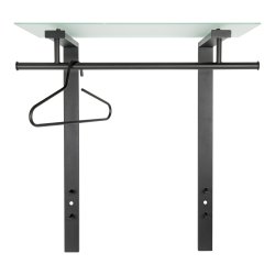 Peyto - Hattehylde i sort metal og hvidt glas