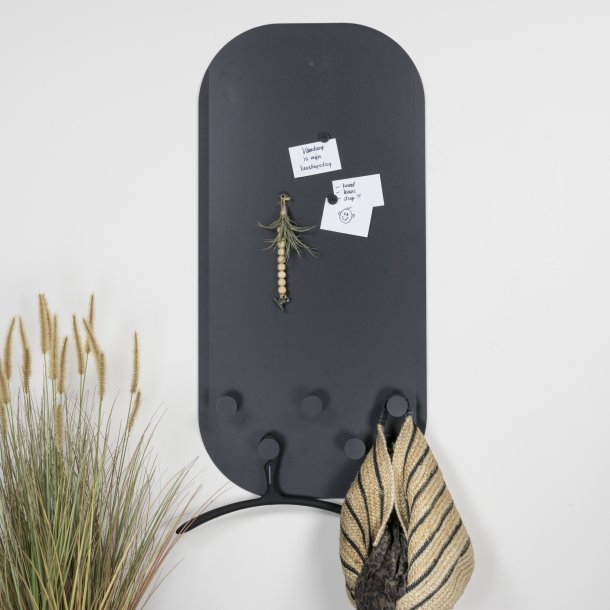 Preston - Hattehylde i sort metal og magnet funktion