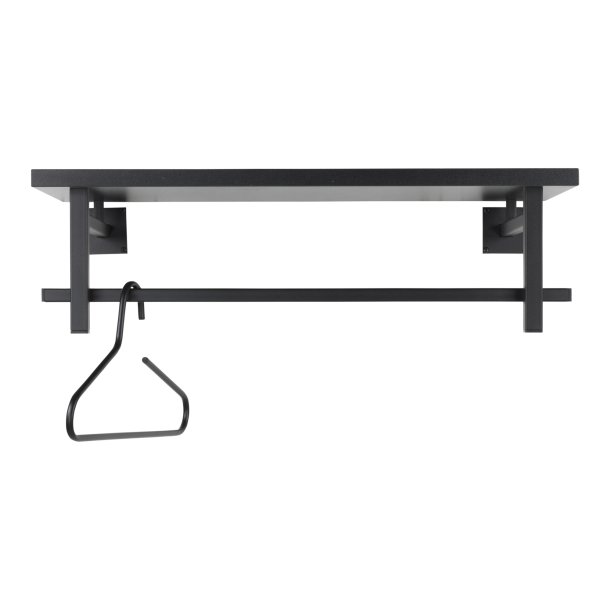 Simpson - Hattehylde i sort metal og sort tr- bredde 76 cm.