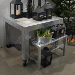 Rock-Solid - havebnk, 75/79 cm lang