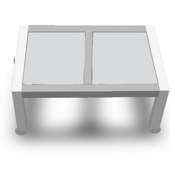 Rock-Solid - spisebord i galvaniseret stl, 100,5 x 155 x hjde 74 cm