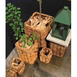 Ratata - Rattan kurv, firkantet, 41 x 41 x hjde 65 cm