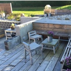 Rock-Solid - havestol i galvaniseret stl