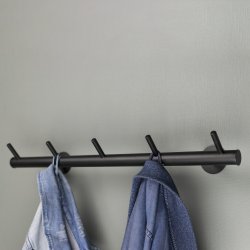 Brooks - Knagerkke med fem knager i sort metal