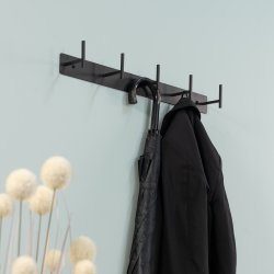 Zahara - Knagerkke med fem knager i sort metal