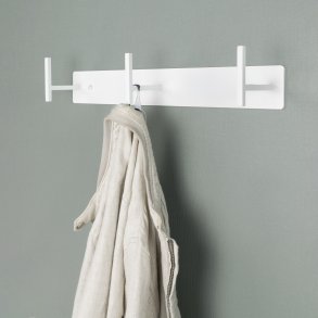  Zahara - Kroklist med tre krokar i vit metall