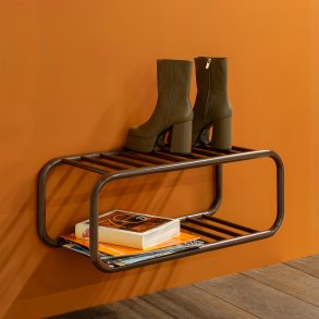 Flash - Skohylla i brun metall