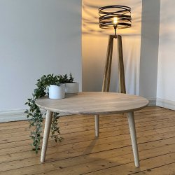 CT 10 - Sofabord i massiv eg og diameter 80 cm