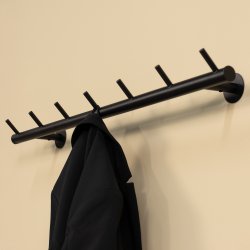 Brooks - Knagerkke med syv knager i sort metal