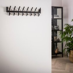 Tubs - Knagerkke i mat gr stl, otte knager med bredde 78 cm