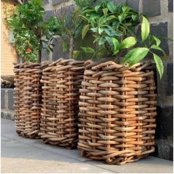 Ratata - Rattan kurv, firkantet, 27 x 27 x hjde 40 cm