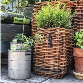  Ratata - Rottingkorg, fyrkantig, 27 x 27 x hjd 40 cm