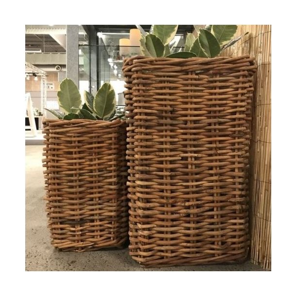 Ratata - Rattan kurv, firkantet, 59 x 59 x hjde 84 cm