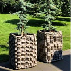 Ratata - Rattan kurv, firkantet, 59 x 59 x hjde 84 cm