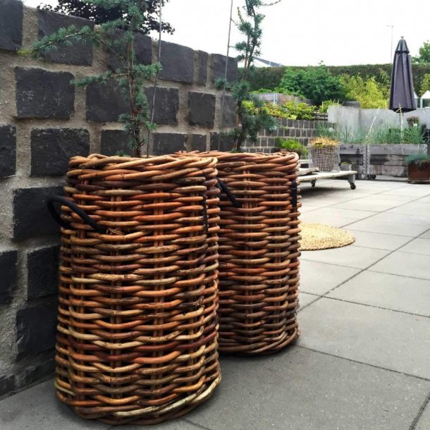 Ratata - Rattan kurv, rund,  45 x hjde 66 cm