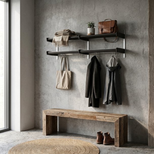 Soul � Dubbel hatthylla med en bredd p� 115 cm