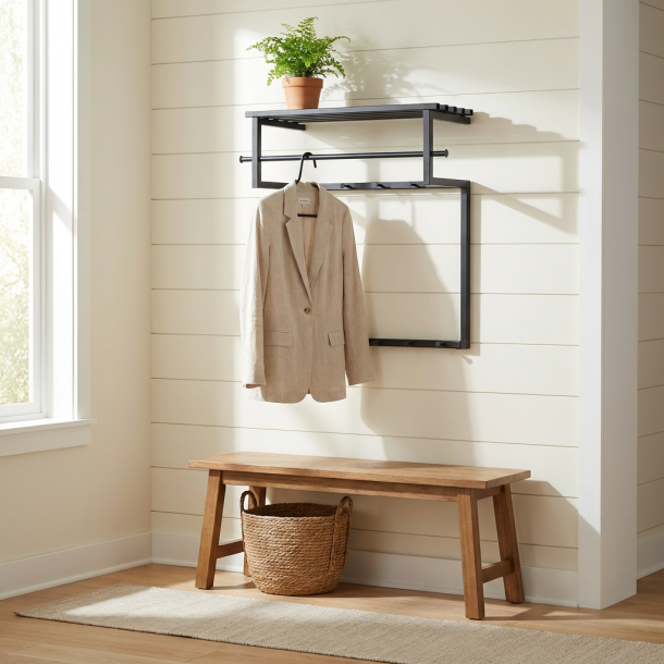 Razor - Hatthylla i svart metall