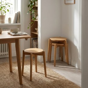 Assist - Taburet med tr�s�de, syv forskellige finish