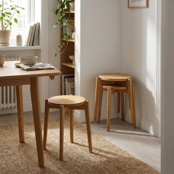 Assist - Taburet med tr�s�de, syv forskellige finish