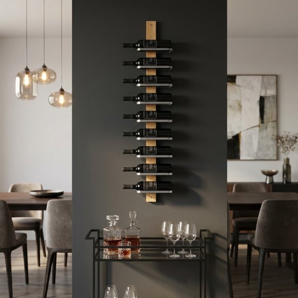 Vino - vinreol til ti flasker i slebet st�l og seks farver