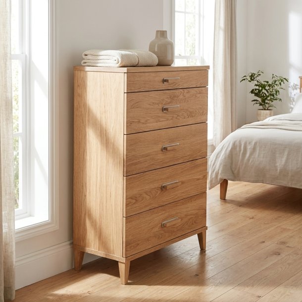 Dixi - Kommode med 5 skuffer og bredde 70 cm