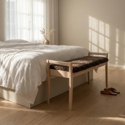 Meja - B�nk i hvidolieret eg med en bredde p� 98 cm