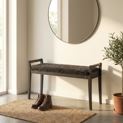 Meja - B�nk i sort eg med en bredde p� 98 cm