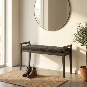 Meja - B�nk i sort eg med en bredde p� 98 cm
