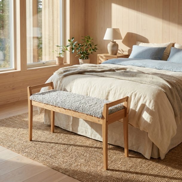 Meja - B�nk i olieret eg med en bredde p� 98 cm