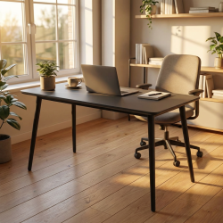 Dash - Skrivebord, m�rkegr� h�jtrykslaminat, fire st�rrelser