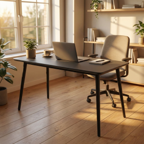 Dash - Skrivebord, m�rkegr� h�jtrykslaminat, fire st�rrelser