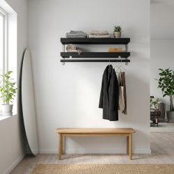 Hall - Dobbelt hattehylde med en bredde p� 100 cm