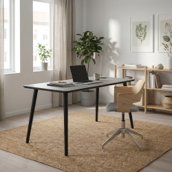 Dash - Skrivebord, lysegr� h�jtrykslaminat, fire st�rrelser