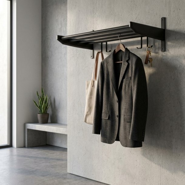 Freja - Hattehylde i massiv eg, med en bredde p� 59 cm
