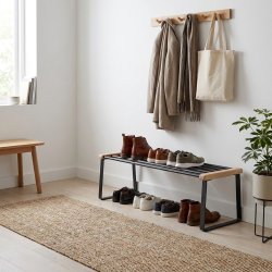 Freja - Skohylde i massiv eg, med en bredde p� 90 cm