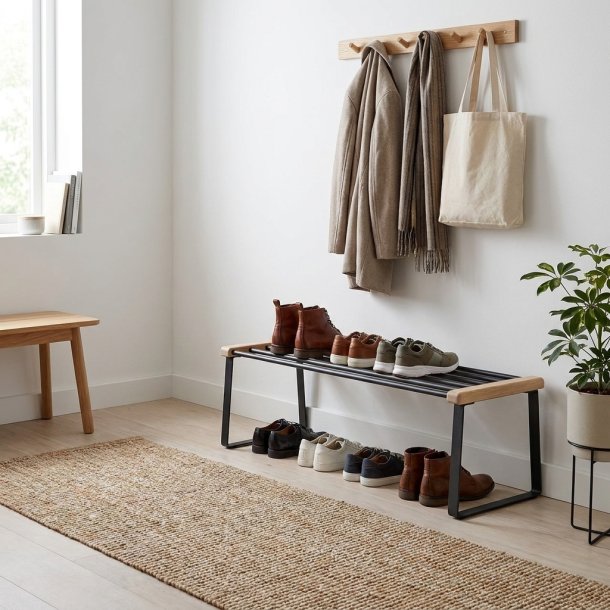 Freja - Skohylde i massiv eg, med en bredde p� 90 cm