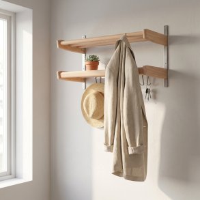  Soul � Dubbel hatthylla med en bredd p� 59 cm